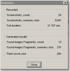 AtPresent Recorder Pro statistics window